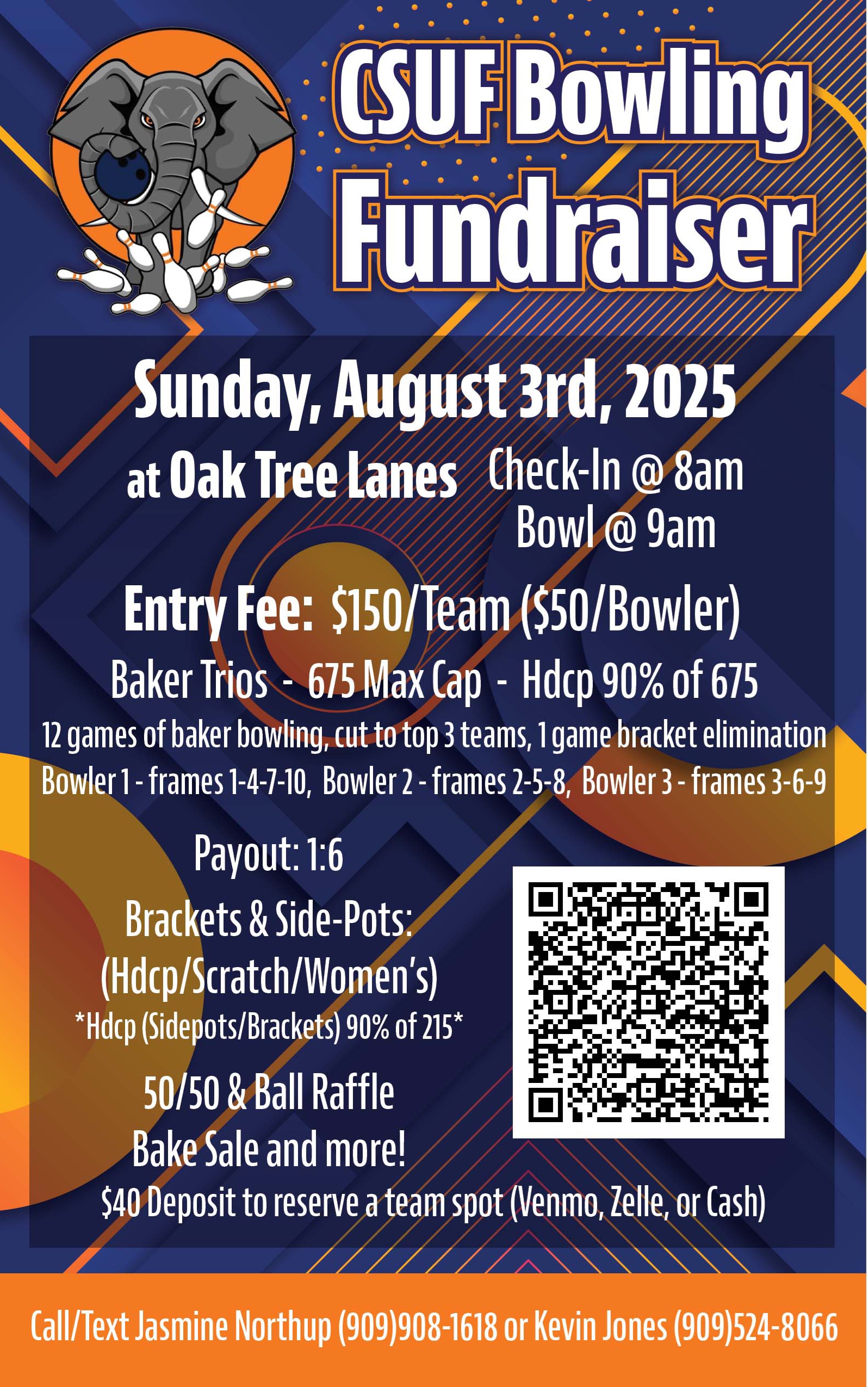 CSUF Bowling Fundraiser Flyer